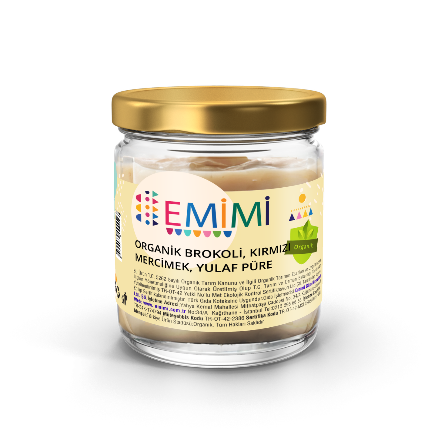 Organik Brokoli & Kırmızı Mercimek & Yulaf, Püre 180 Gram
