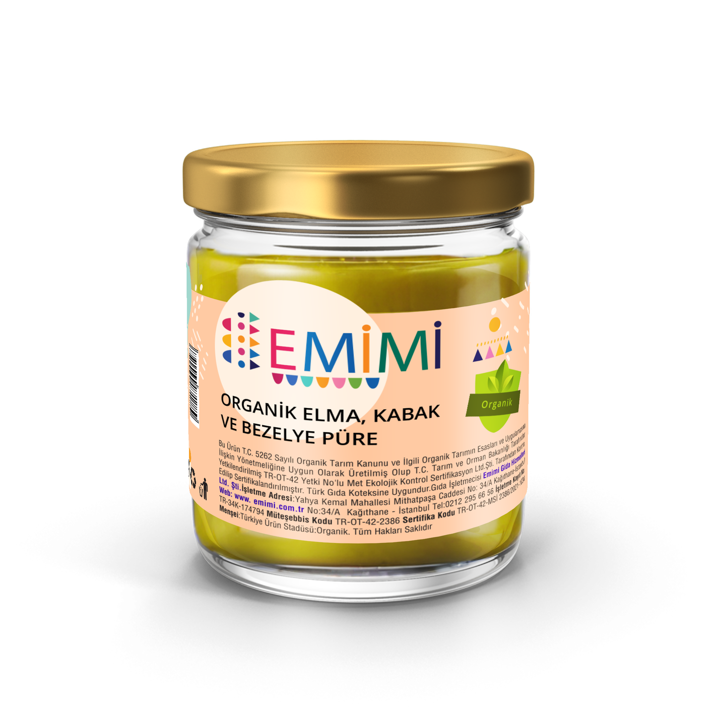 Organik Elma & Kabak & Bezelye, Püre 180 Gram