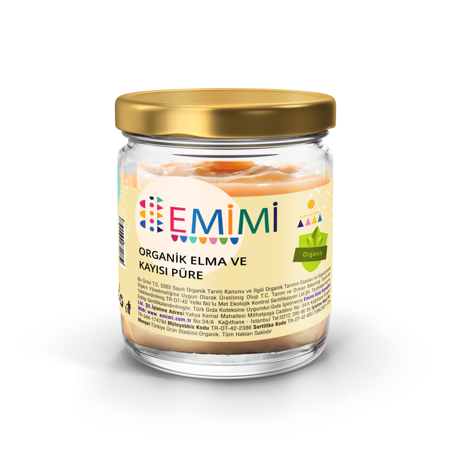 Organik Elma & Kayısı, Püre 180 Gram