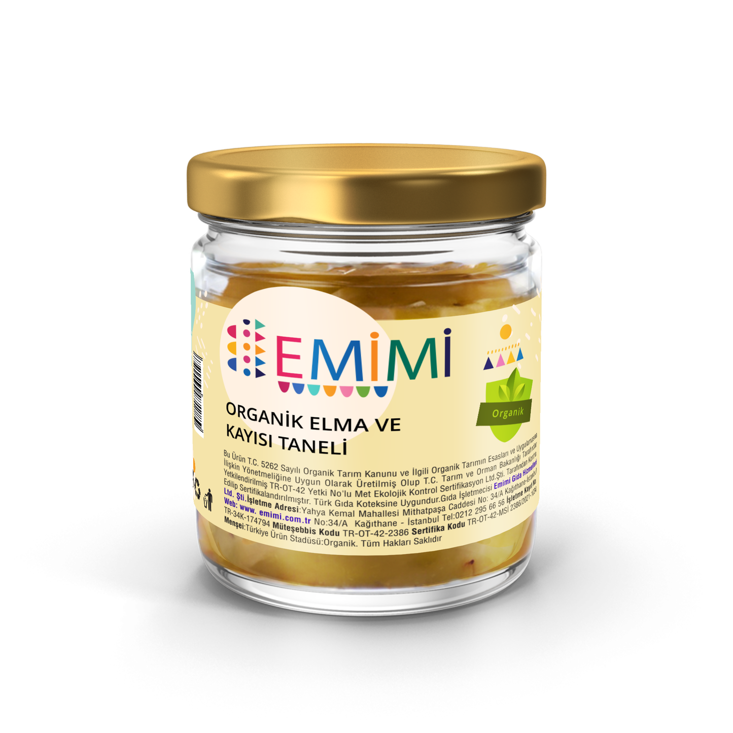 Organik Elma & Kayısı, Taneli 180 Gram