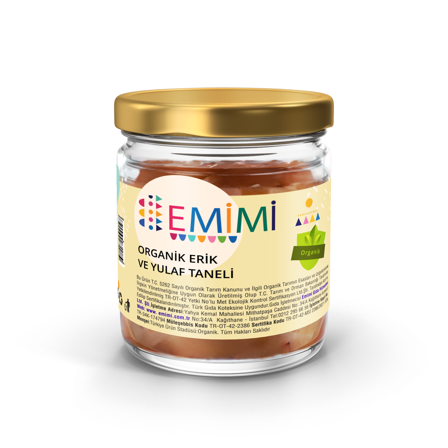 Organik Erik & Yulaf, Taneli 180 Gram