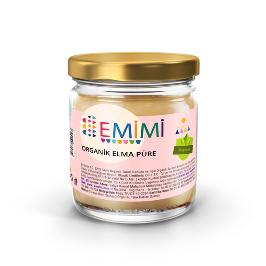 Organik Elma, Püre 180 Gram, Uzun Ömürlü